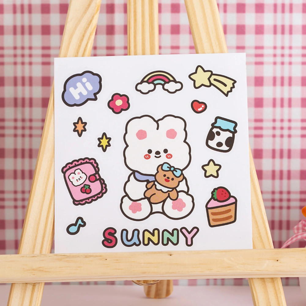 Stickers Cartoon Cute Stickers Water Cup Hand Account Books Mobile Phone Shell Pvc StickersHug The Bear Bunny