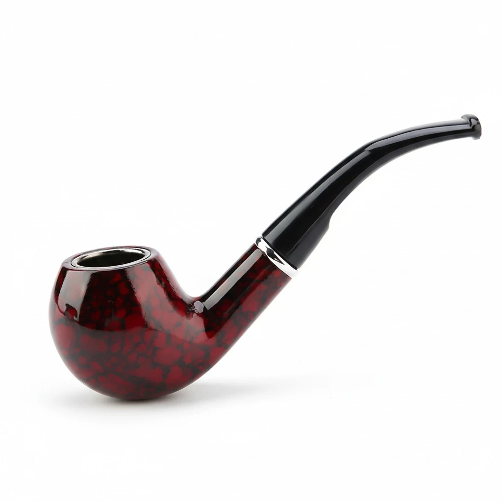 Detachable Resin Smoking Tobacco Pipe Premium Quality Tobacco Pipe for Man （Red）