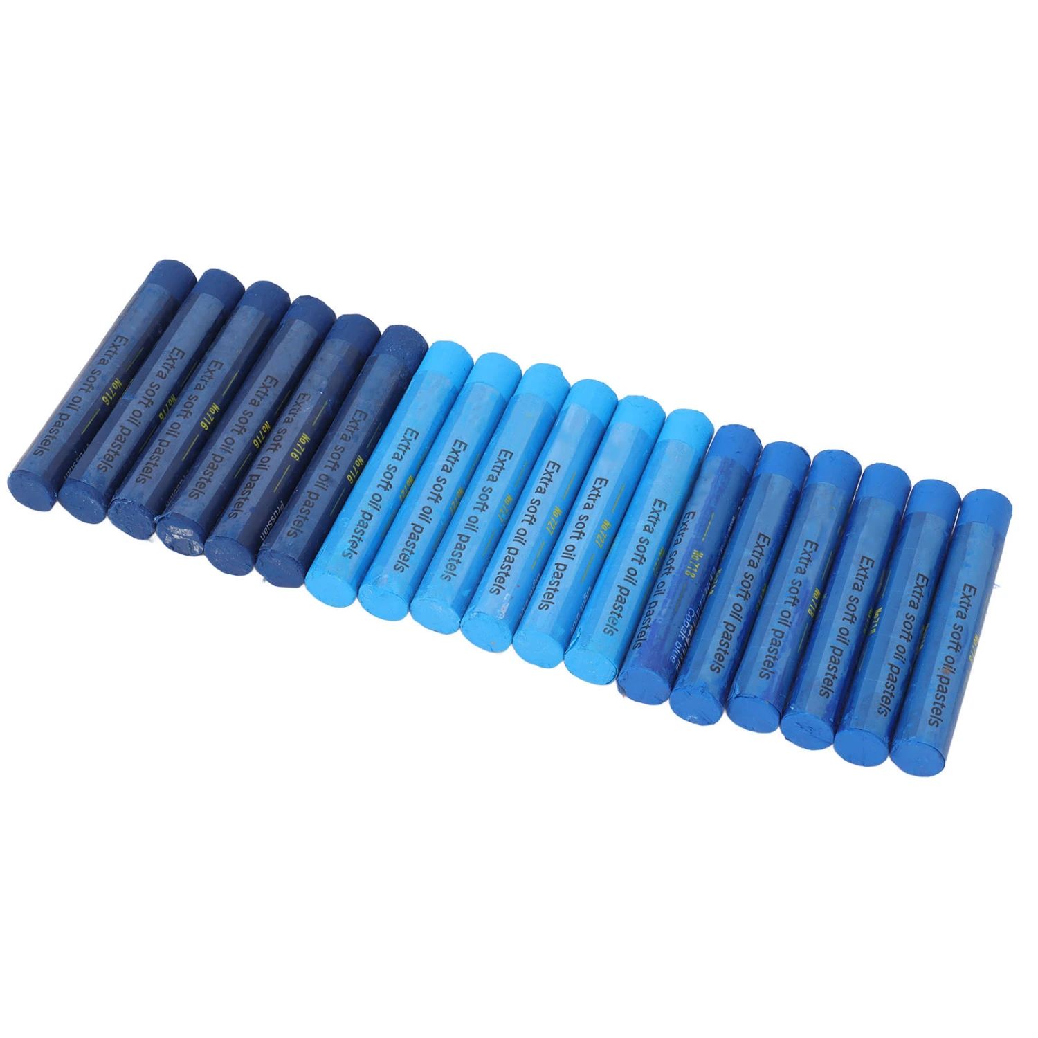 18 Pcs Oil Pastels Set High Safety Soft Blue Bright Colors Pastels Art Supplies for Children Beginners Students Artists