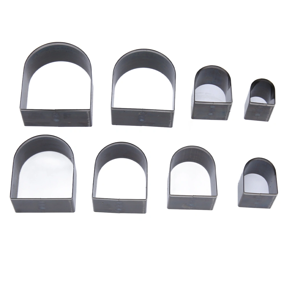 8Pcs Leather Cutting Die Handmade High Carbon Steel Hollow Cutter Mold Punching Tool Set