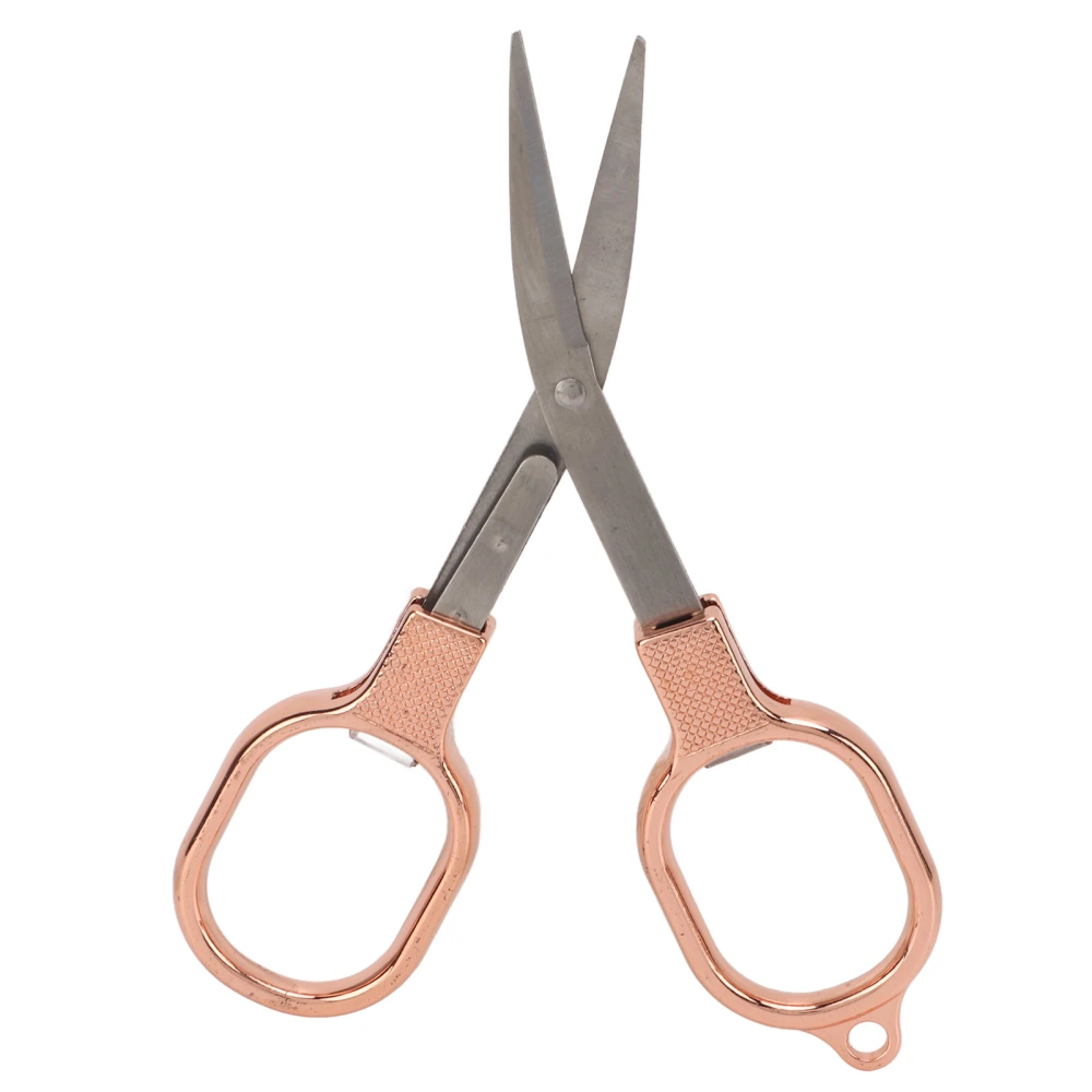 Embroidery Scissors Incisive Blade Folding Design Portable Rose Gold Color Stainless Steel Fabric Scissors for Cutting