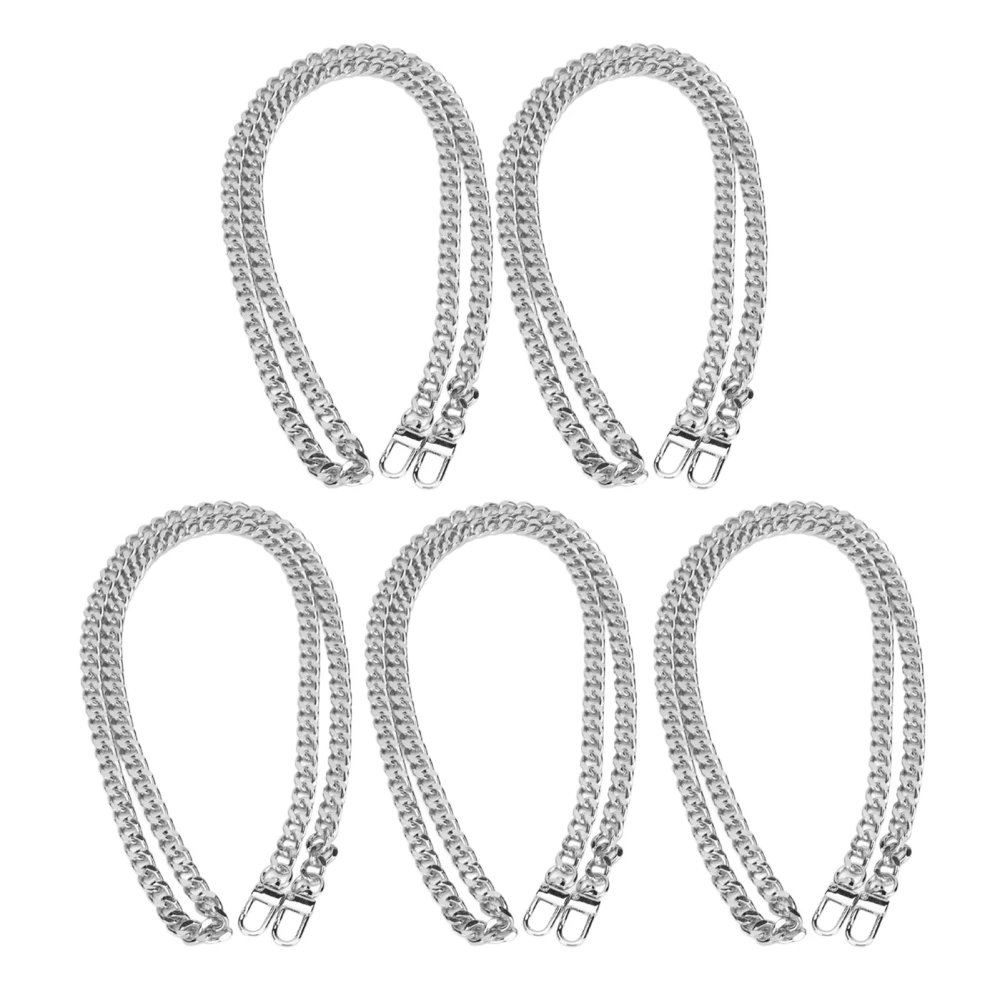 5 Pcs 1.2m Curb Chain Rustproof Metal Craft Curb Twisted Links Chain For DIY Jewelry Making Silver