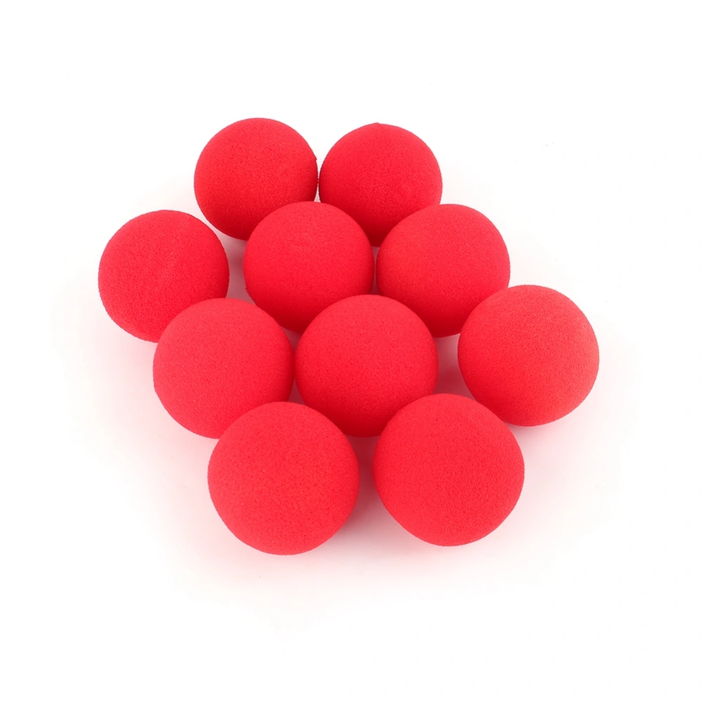 10Pcs Red Sponge Softball CloseUp Street Classic Comedy Trick Props Toys