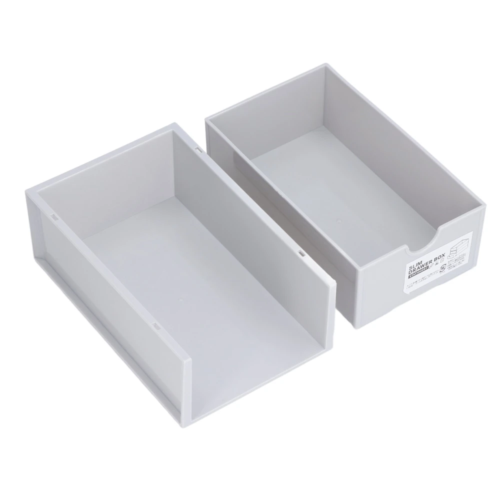 Storage Box Stackable PP Material Large Capacity Classified Storage Strong Durable Drawer BoxGrey