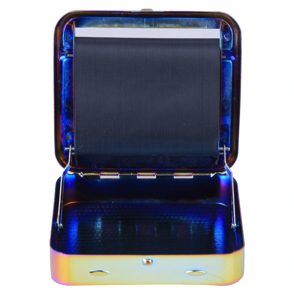 Metal Cigarette Rolling Box Colorful Adjustable Manual Roller Smoking Supplies 70mmColorful