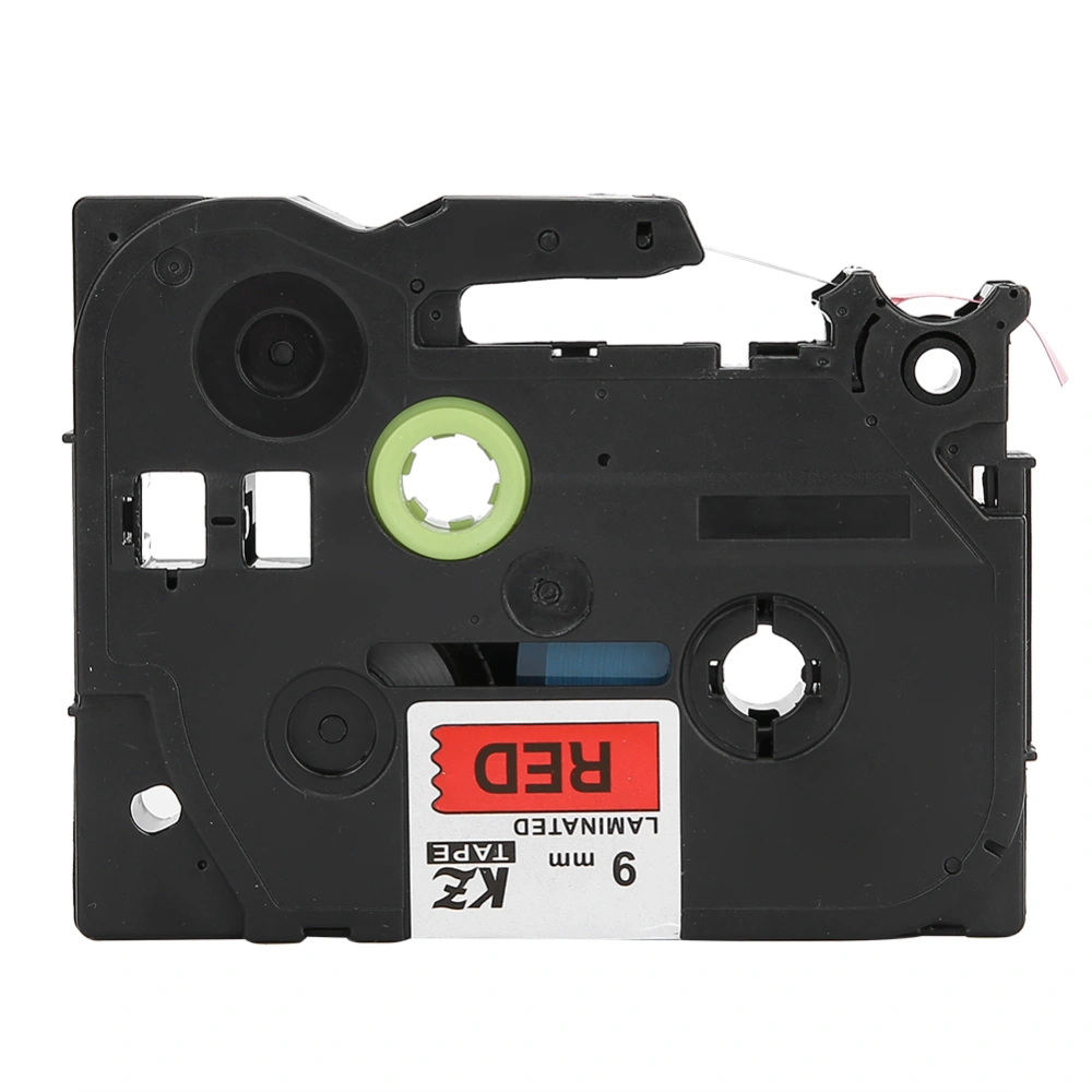 Label Tape 9mm Accessories for Brother Machine TZe-421 TZE-621 TZE-721 PT E100b E300(Kze-721 Black Letter on Red Base )