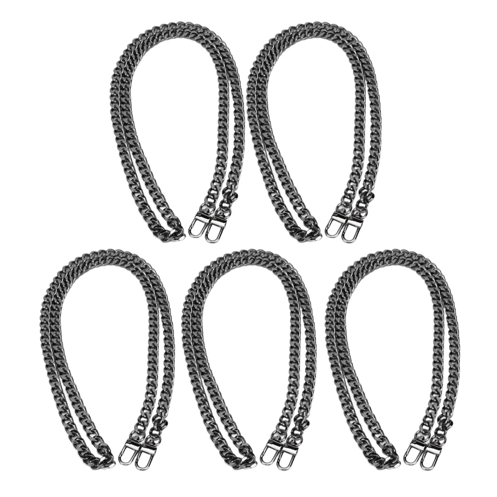 5 Pcs 1.2m Curb Chain Rustproof Metal Craft Curb Twisted Links Chain For DIY Jewelry Making Silver Black