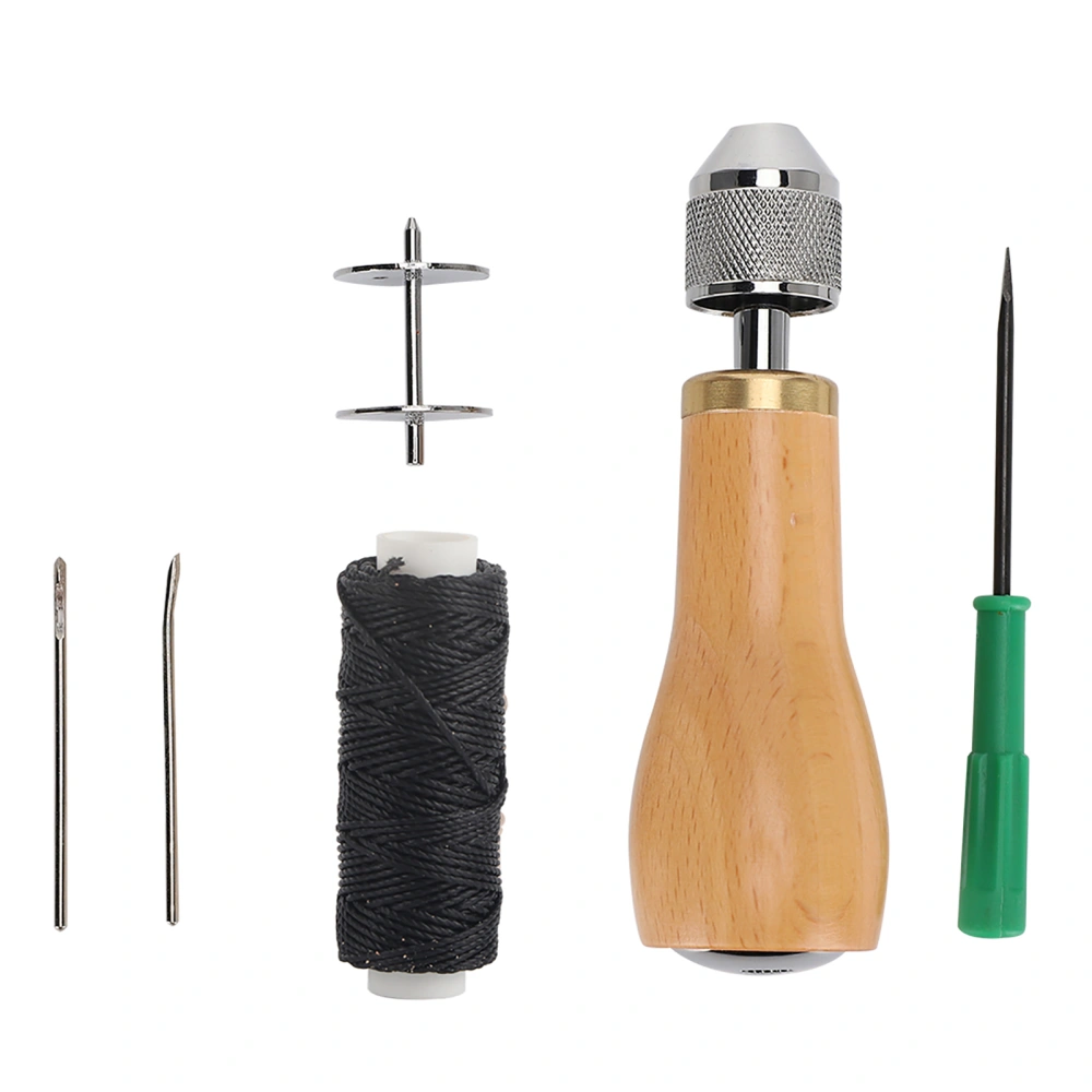 Stitching Awl Kit Non-Slip Handle DIY Leather Fabric Hand Craft Sewing Tool