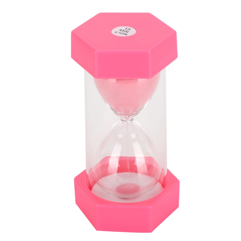 15 Minutes Hexagonal Hourglass Sandglass Timer Sand Clock for Home Decor Birthday Gift Pink