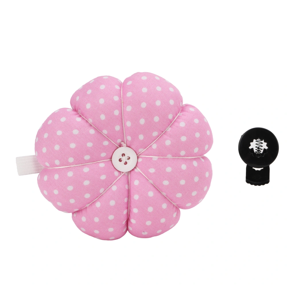 Wrist Pin Cushion Safe Convenient Hands Free High Efficiency Durable Pin Cushion for Beginner Student MotherWhite Dots On Pink