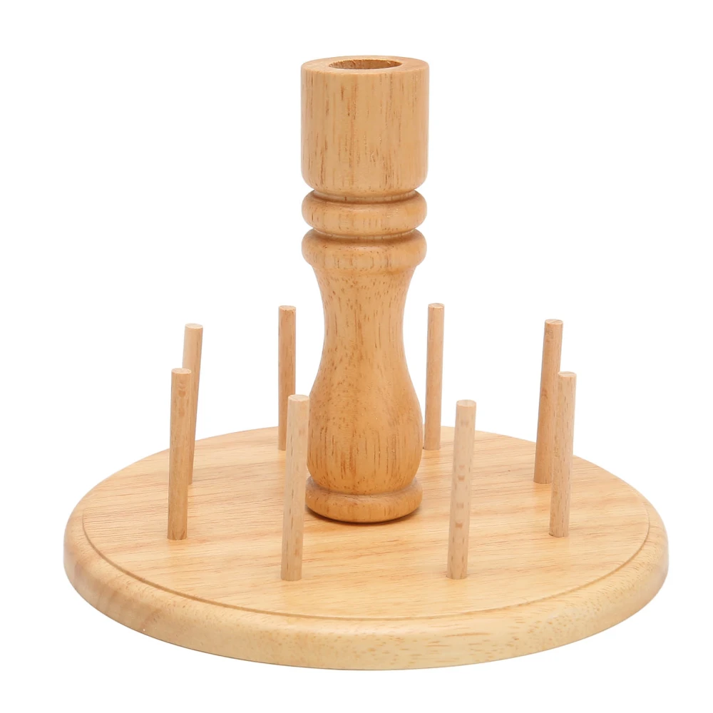 Wooden Thread Holder Rack 8 Spools Beech Wood Bobbin Holder Embroidery Quilting Sewing Tools