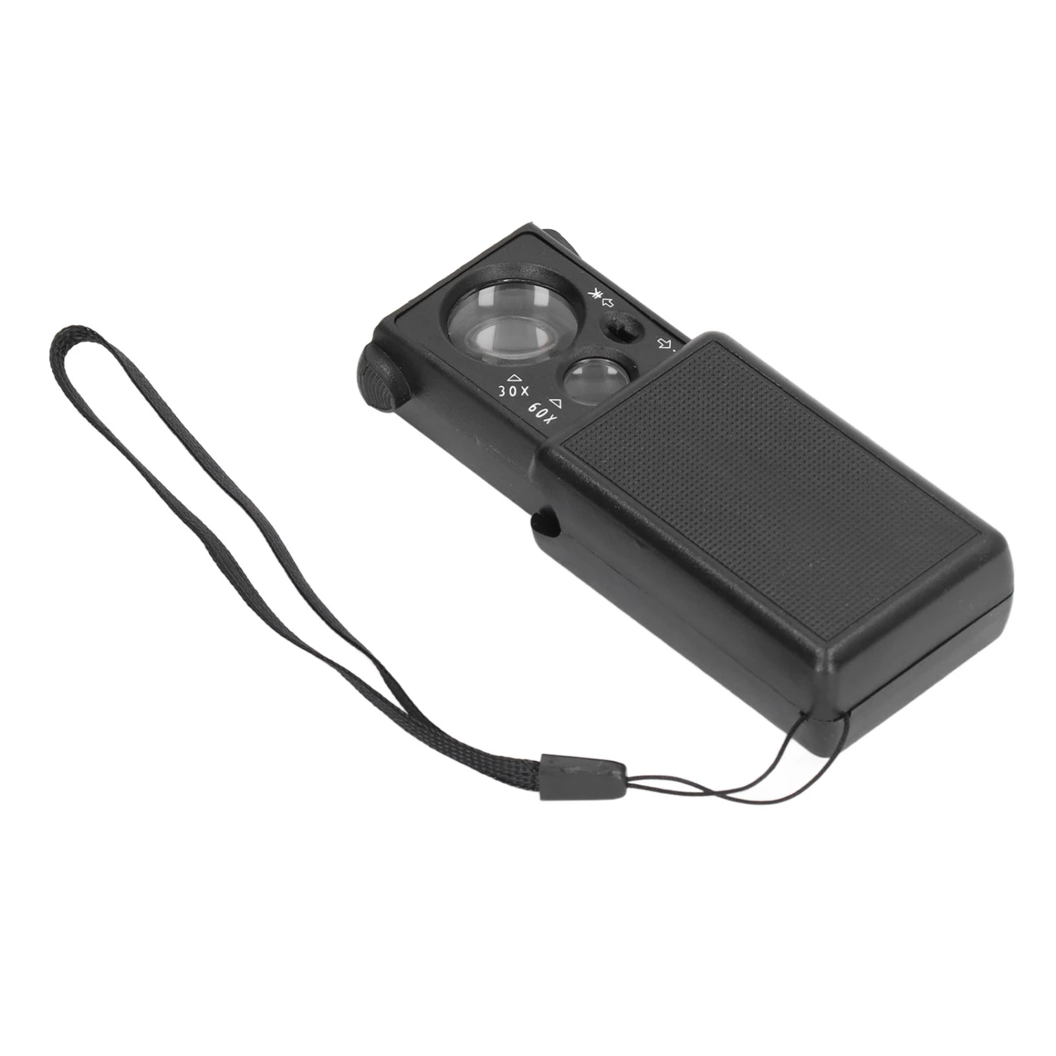 Slide Out Jewelers Loupe 30X 60X Optical Glass Lens Magnifying Glasses with LED Llight Money Detector Lamp for Appraisal