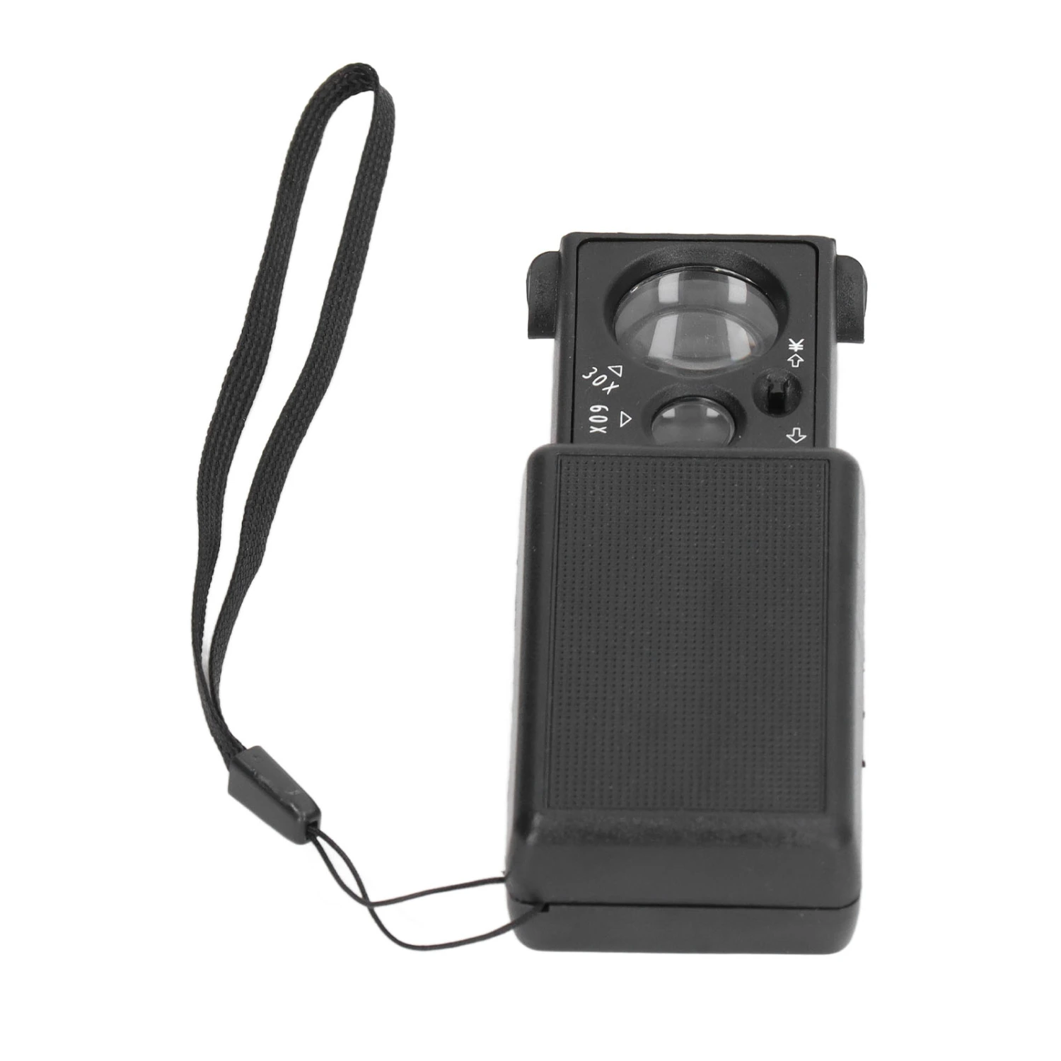 Slide Out Jewelers Loupe 30X 60X Optical Glass Lens Magnifying Glasses with LED Llight Money Detector Lamp for Appraisal