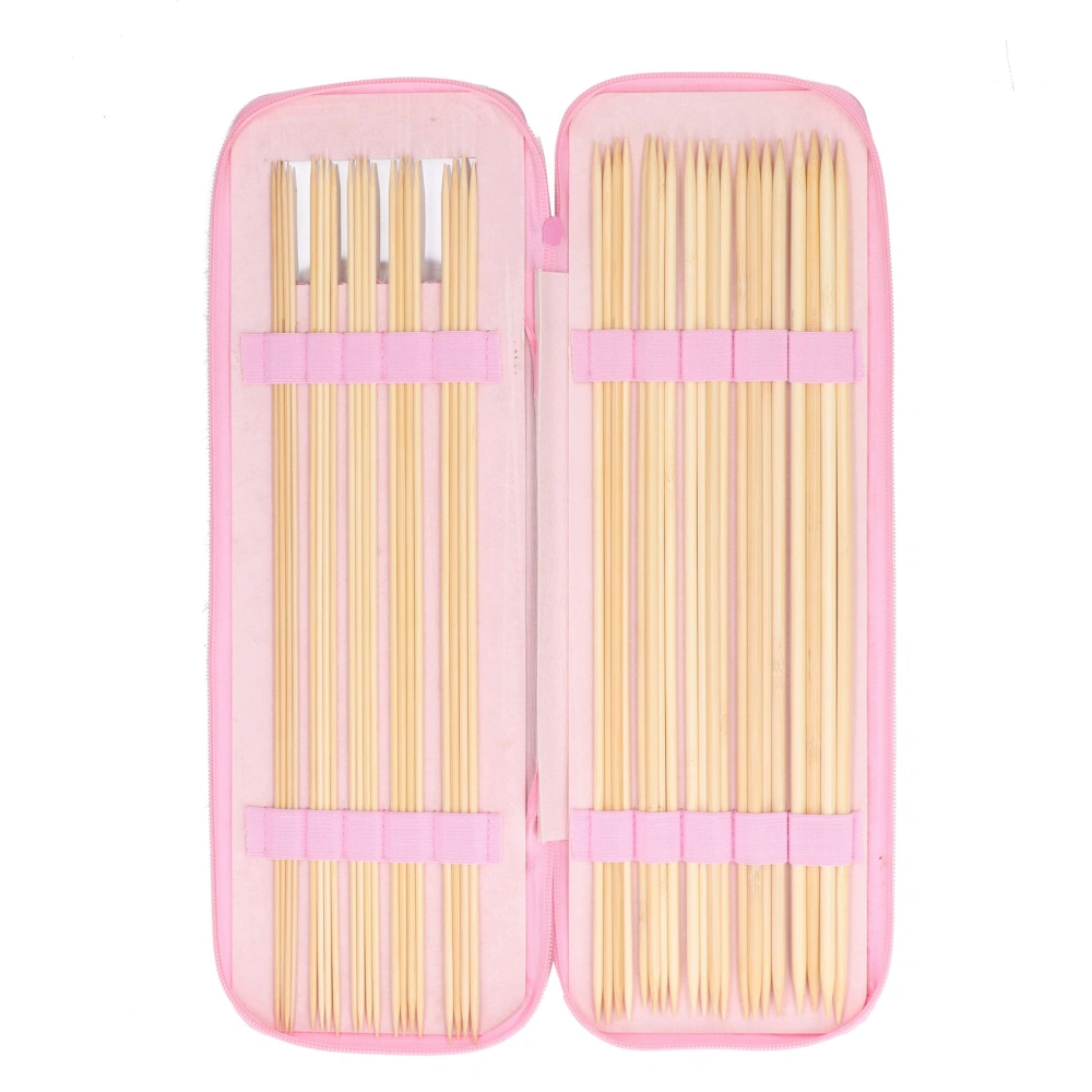 40Pcs Bamboo Knitting Needles Double Pointed Long Crochet Needle for Sweater Gloves 2.5 to 6.0MM