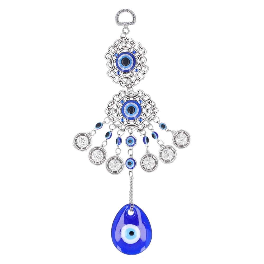 Evil Eye Pendant Exquisite Color Tassel Coloured Glaze Alloy High Durability Evil Eye Car Hanging Ornament for Room CarWater Drop