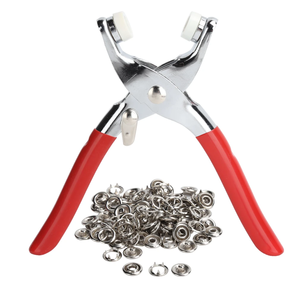 Pliers Press Kit Stainless Steel Prong Button Snap Fasteners Set Craft Sewing Hand Tool