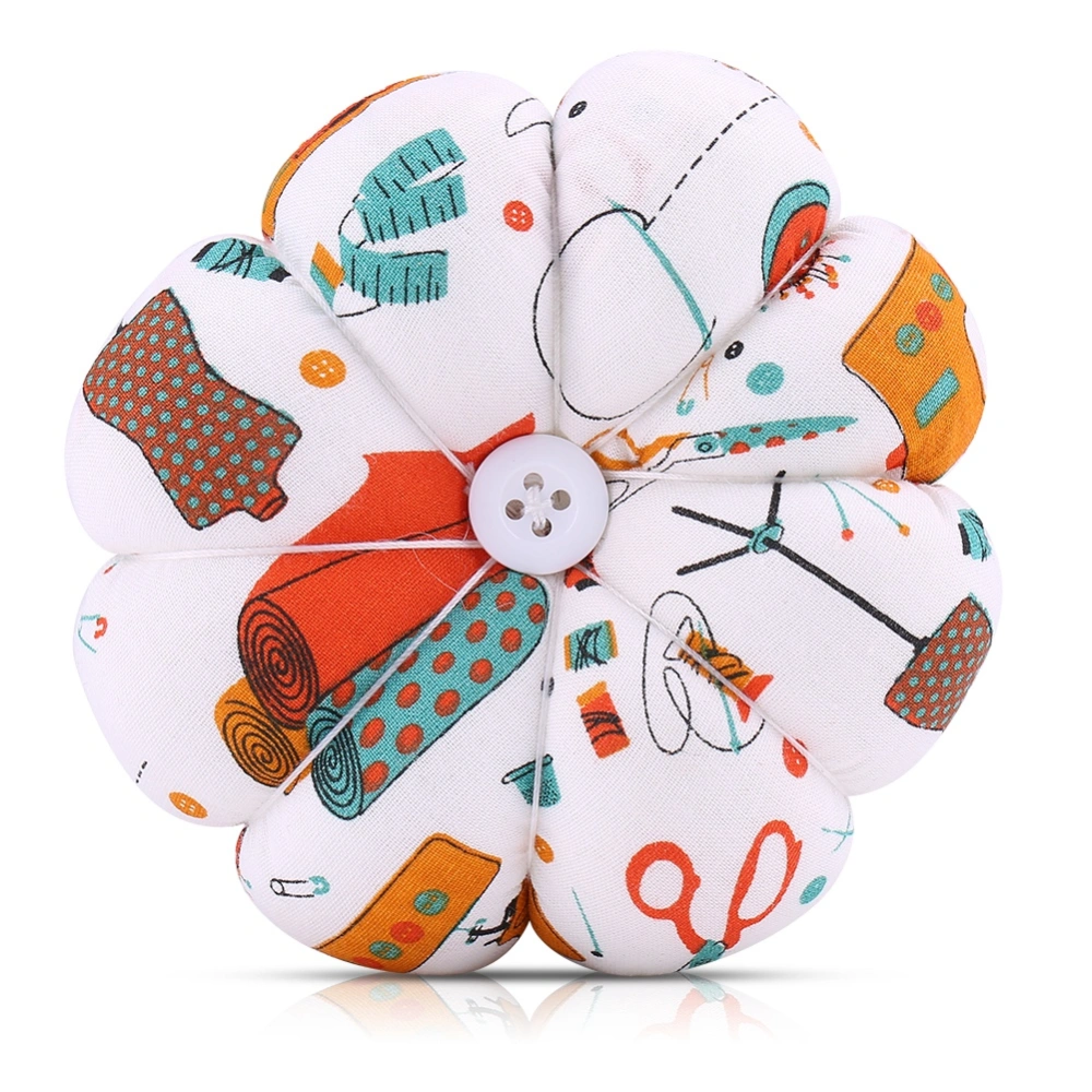 1 pcs Creative Pumpkin Fabric Sewing Needles Pin Cushion with Elastic Wrist Belt(#2)