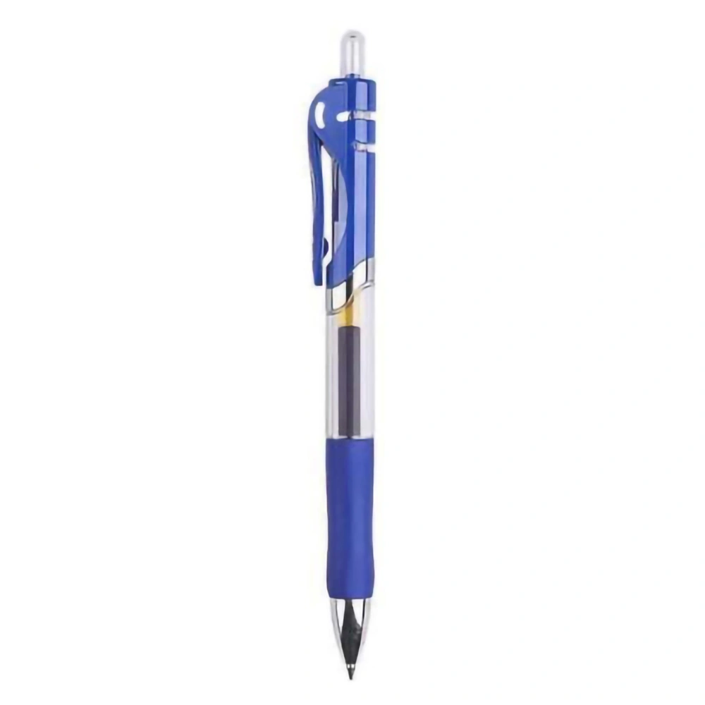 Retractable Gel Ink Pens Smoother Writing Comfortable Grip Large Capacity Signature Pen for Home Office School 0.5mm Blue