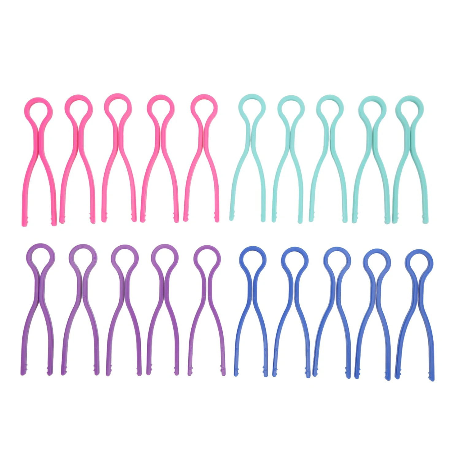 20pcs Bobbin Threads Clip Long Plastic Material Random Color Small Lightweight Portable Practical Sewing Accessories