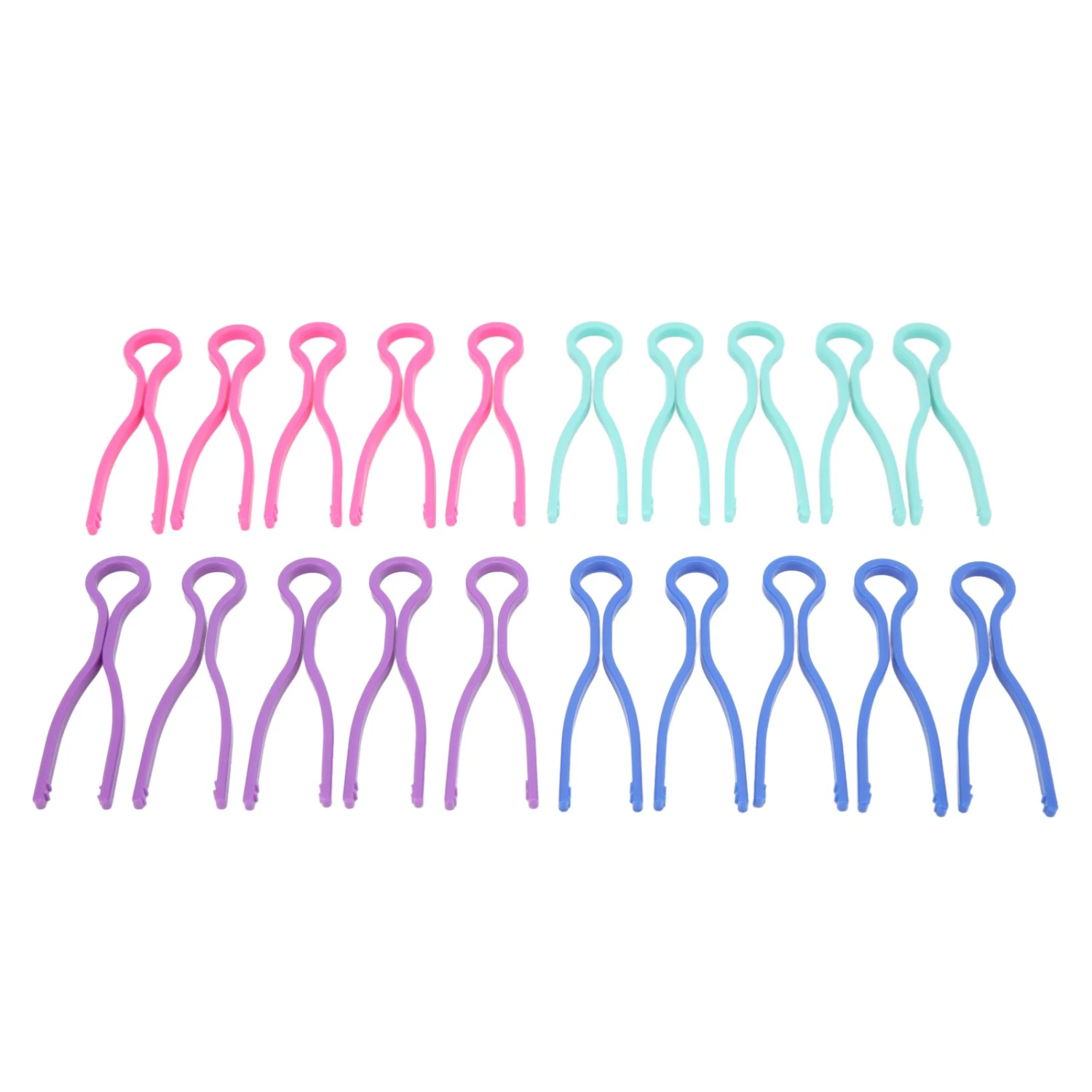 20pcs Bobbin Threads Clip Long Plastic Material Random Color Small Lightweight Portable Practical Sewing Accessories