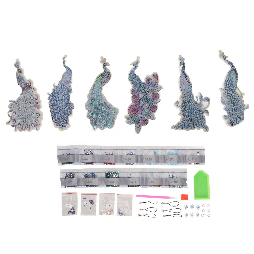 5D Peacock Bookmark Rhinestones Painting Kit Professional Exquisite DIY Bookmark Kit for Craft Lover Adult Kids