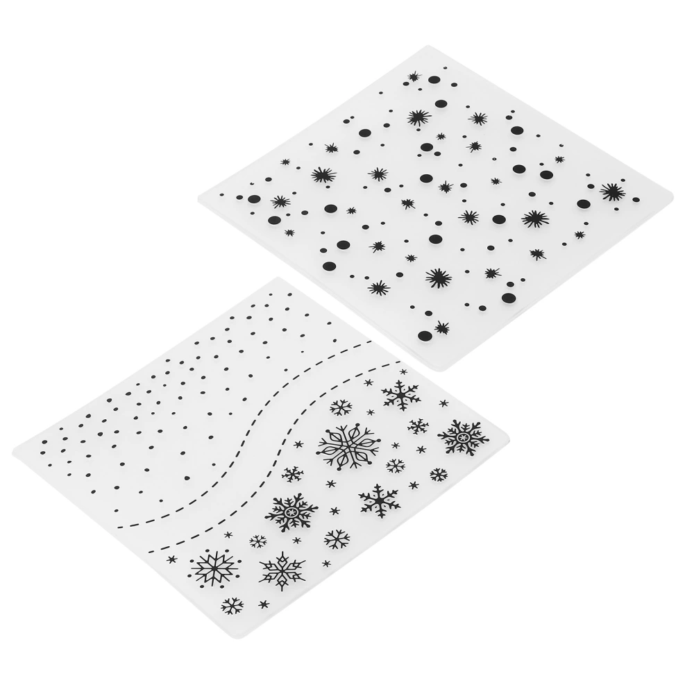 2Pcs Plastic Embossing Folders DIY Card Making Paper Craft Tool Scrapbooking Embossed Template