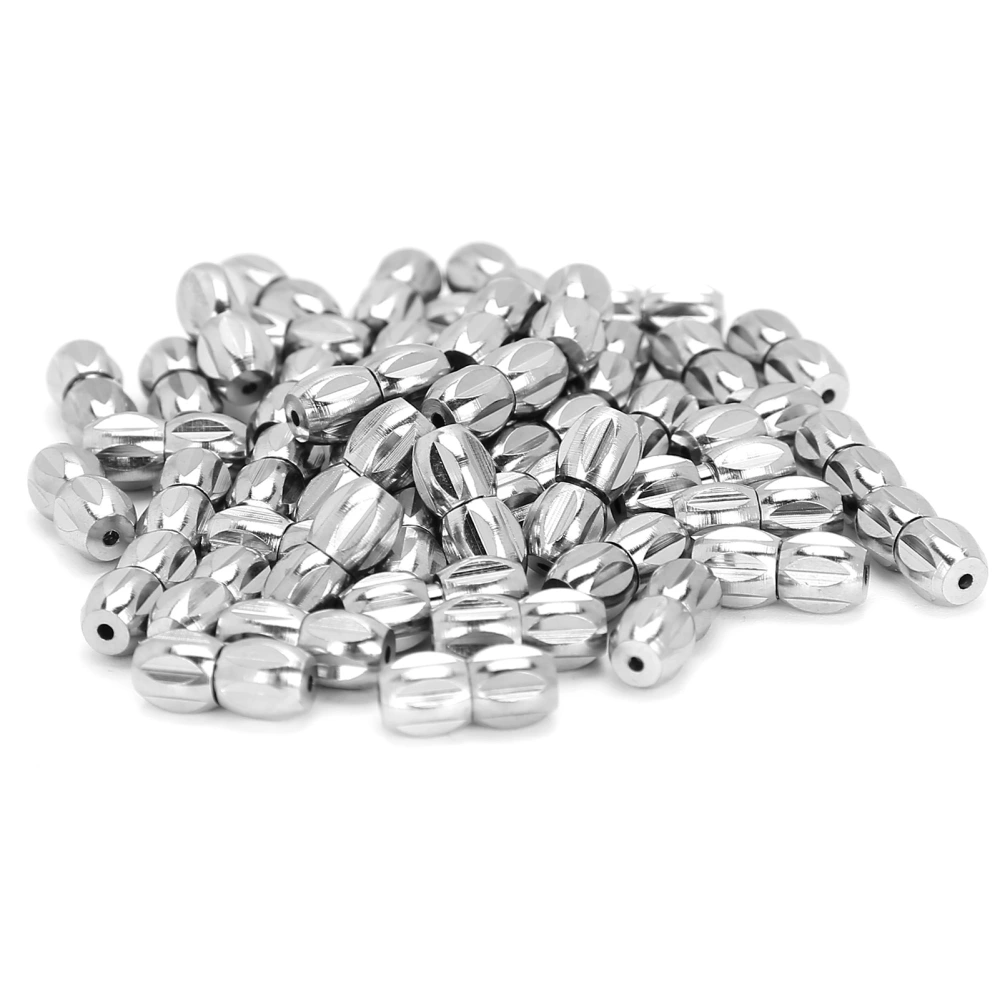 50Pcs Bracelet Clasp Necklace Snap Buckle DIY Beaded Jewelry Accessory Platinum Plated Brass