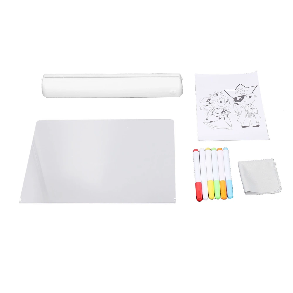 LED Message Writing Board Erasable RGB Portable Message Board with Stand for Homes Offices Schools Cafes Shops White