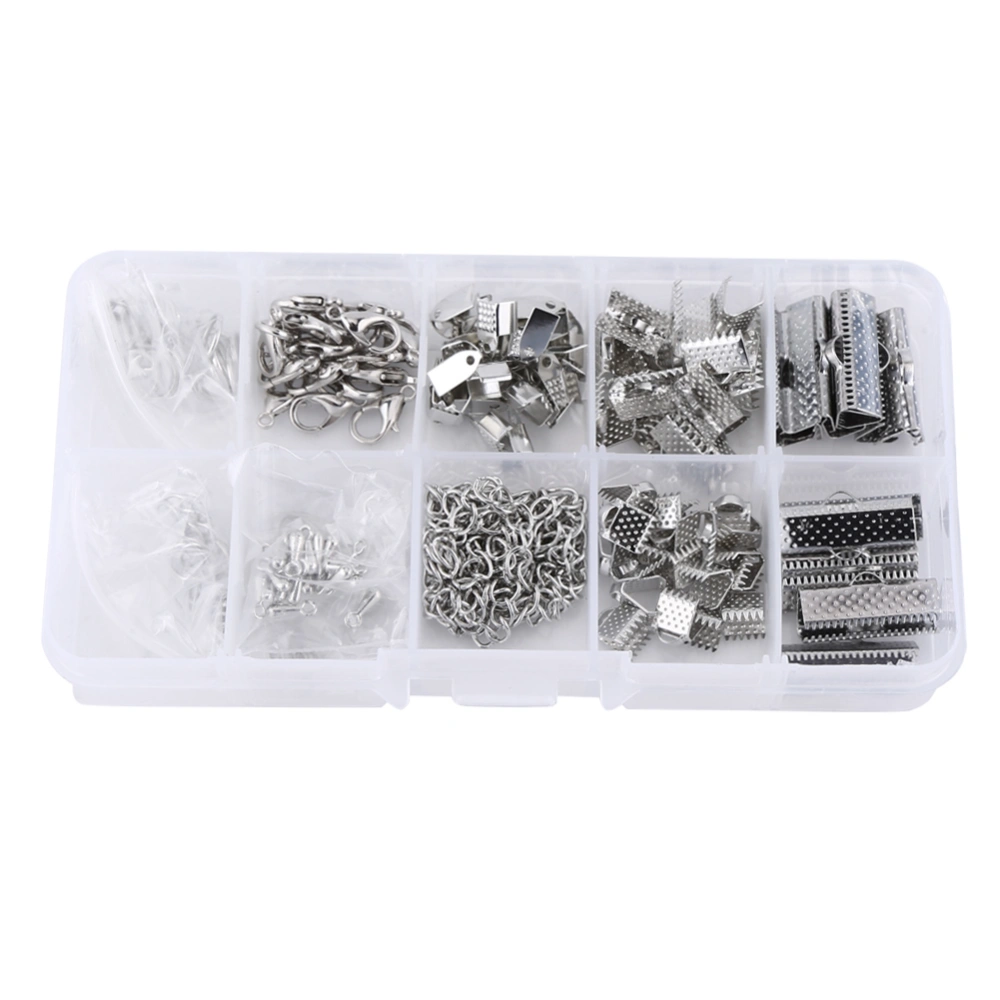 Crafts Jewelry Making Kit Findings Supplies Accessary Assortment (Silver)