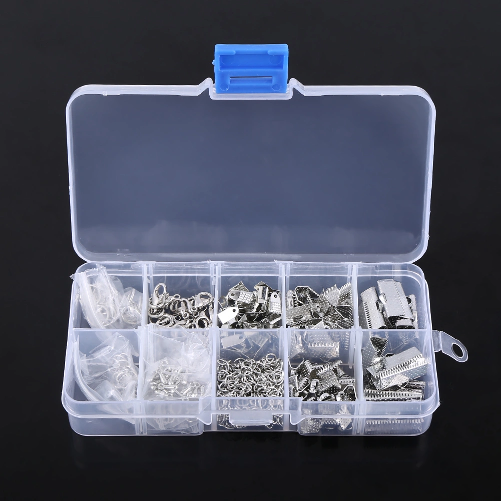 Crafts Jewelry Making Kit Findings Supplies Accessary Assortment (Silver)