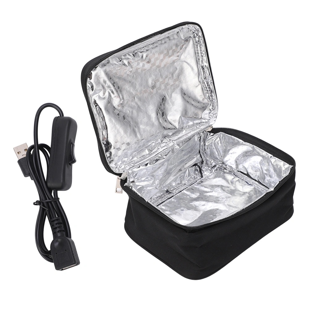 Lunch Bag Portable Oven USB Charging Portable Microwave Aluminum Film Liner Heated Lunch Box with 2 Heating Methods