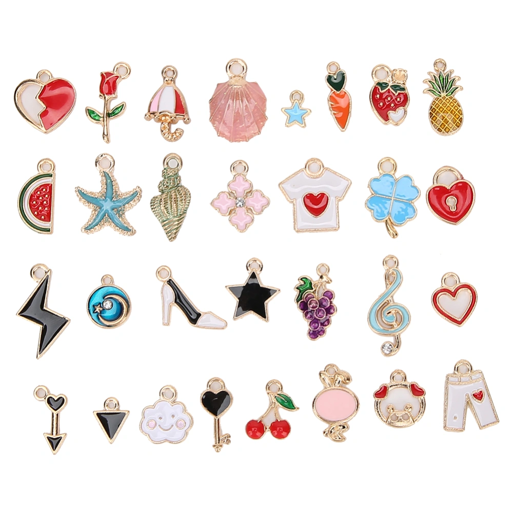 DIY Pendants Accessories Alloy Cute Pattern Jewelry Bracelet Material(30pcs styles)