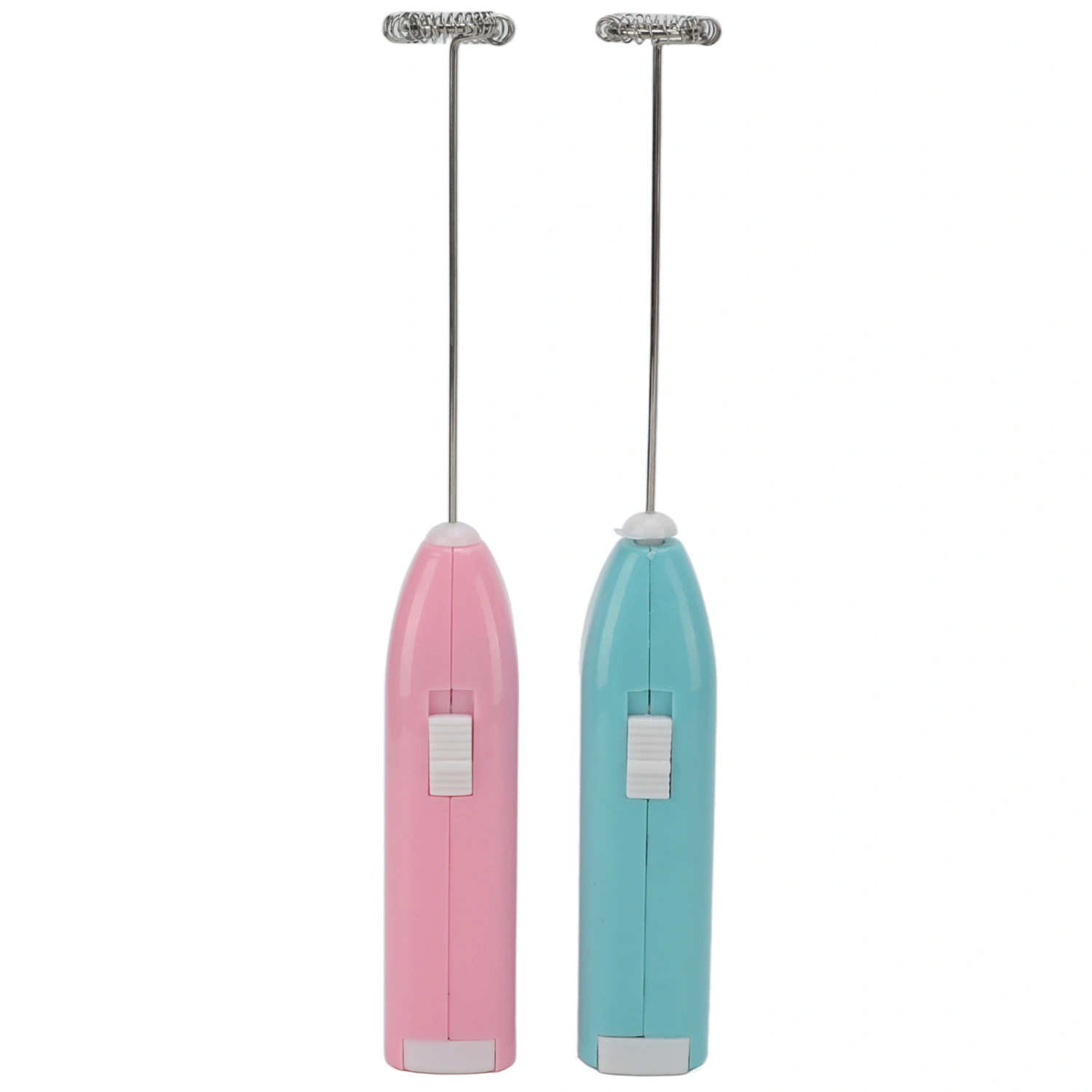 2Pcs Mini Hand Mixer High Speed Motor One Hand Operation Durable Rustproof Stainless Steel Electric Stirrer