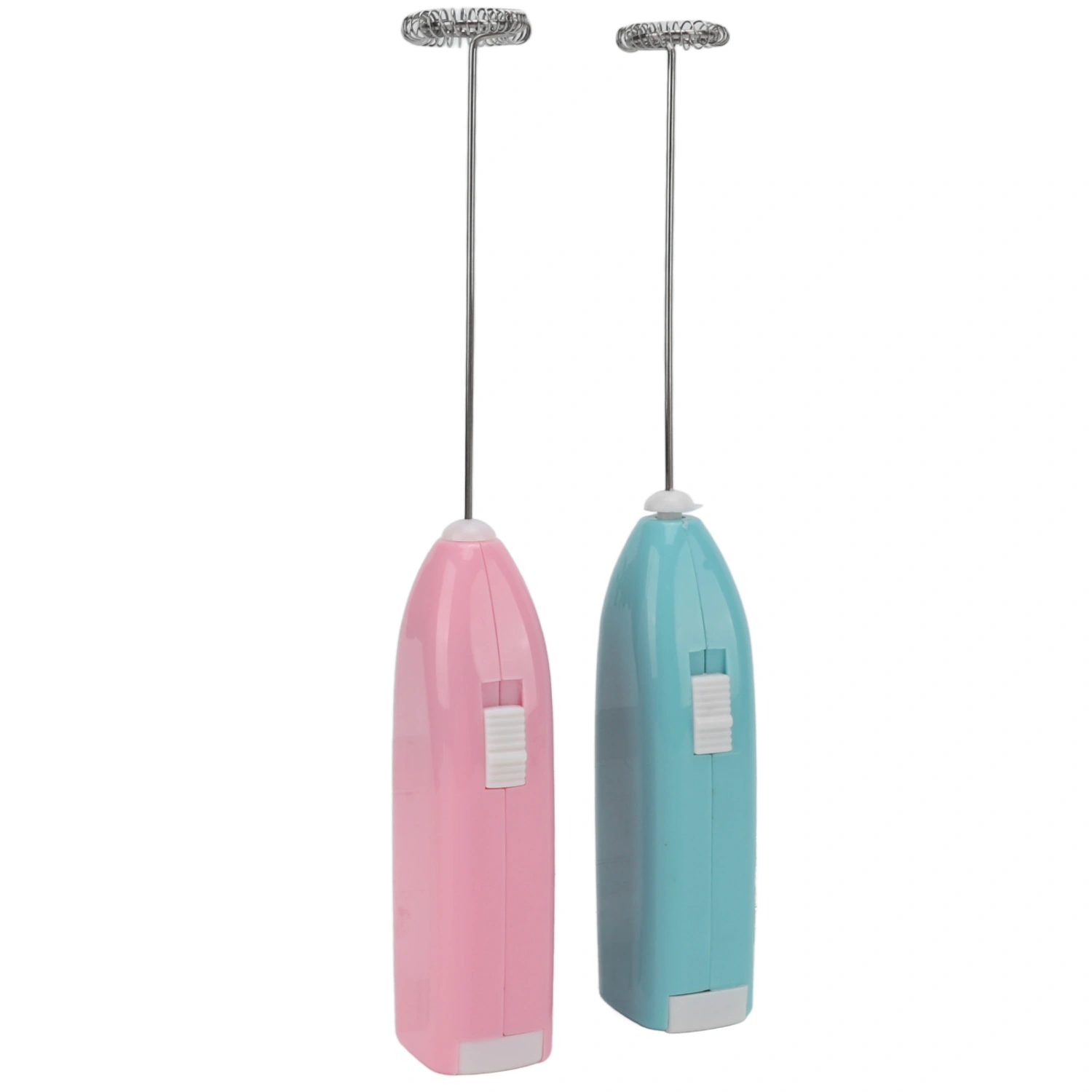 2Pcs Mini Hand Mixer High Speed Motor One Hand Operation Durable Rustproof Stainless Steel Electric Stirrer