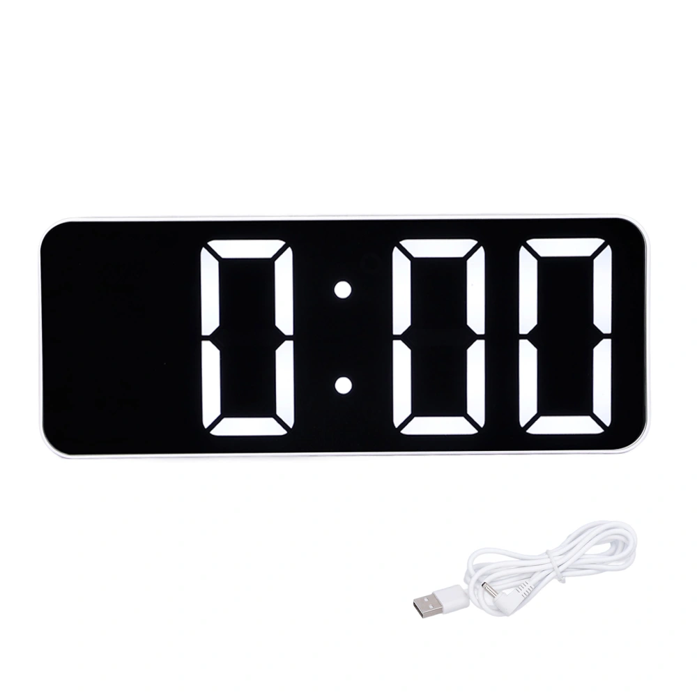 Digital Clock Northern European Style White Simple Large Font Bedroom Clock for Gift Giving