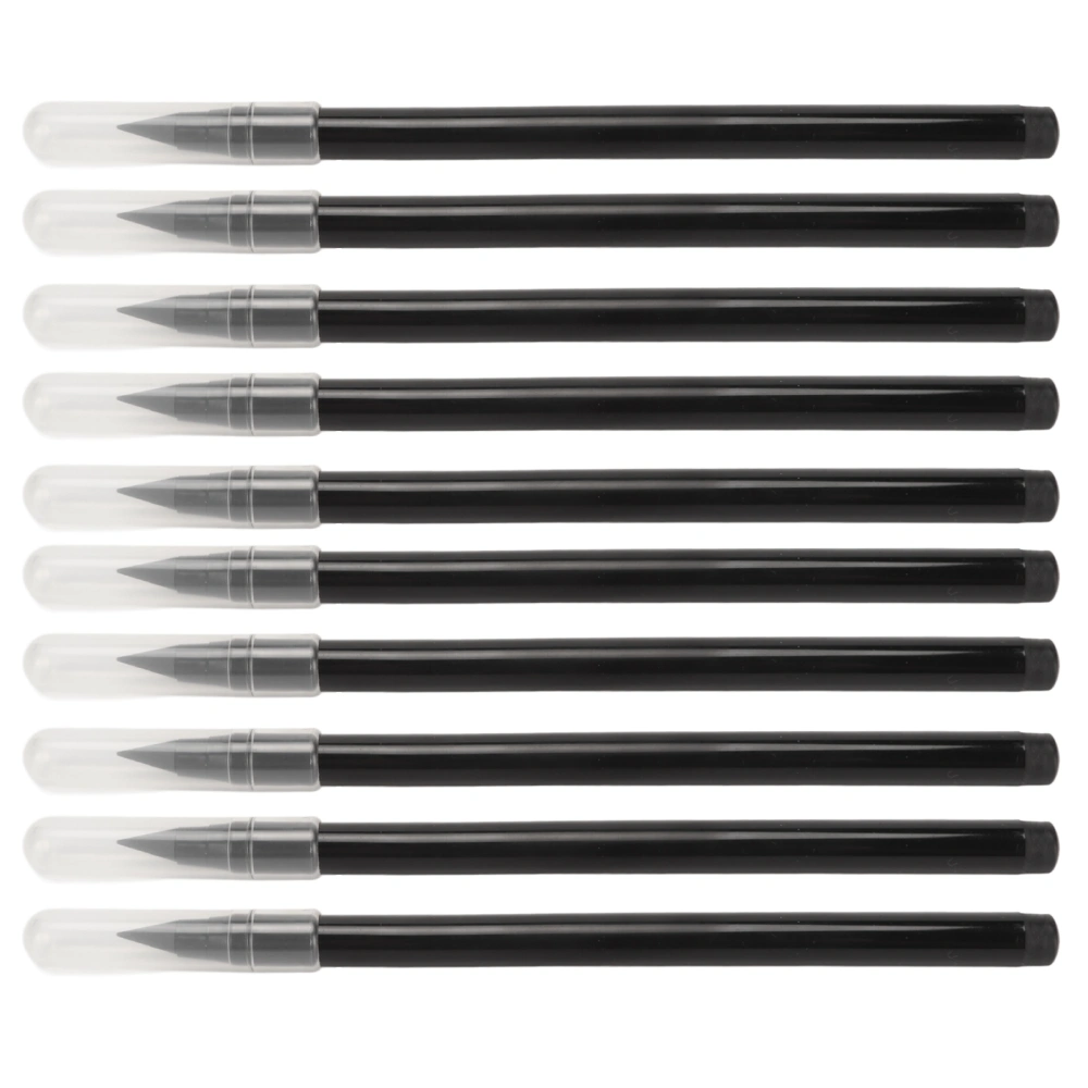 10 Pcs Inkless Pencil Black Erasable Reusable Inkless Eternal Pencil With Eraser for Painting Sketching Writing