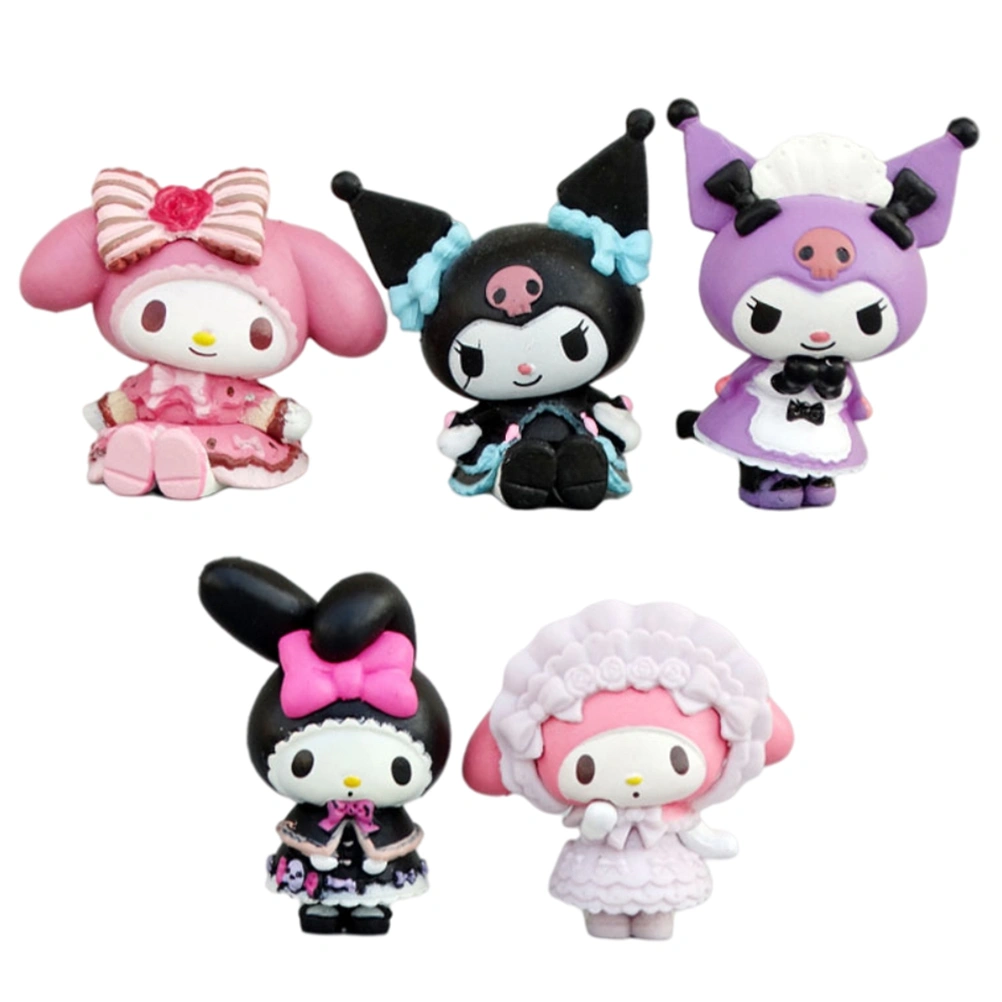 5Pcs Anime Action Figures Set Anime Model Statue Toys Car Dashboard Ornaments Cake Toppers Home Decorations Gifts