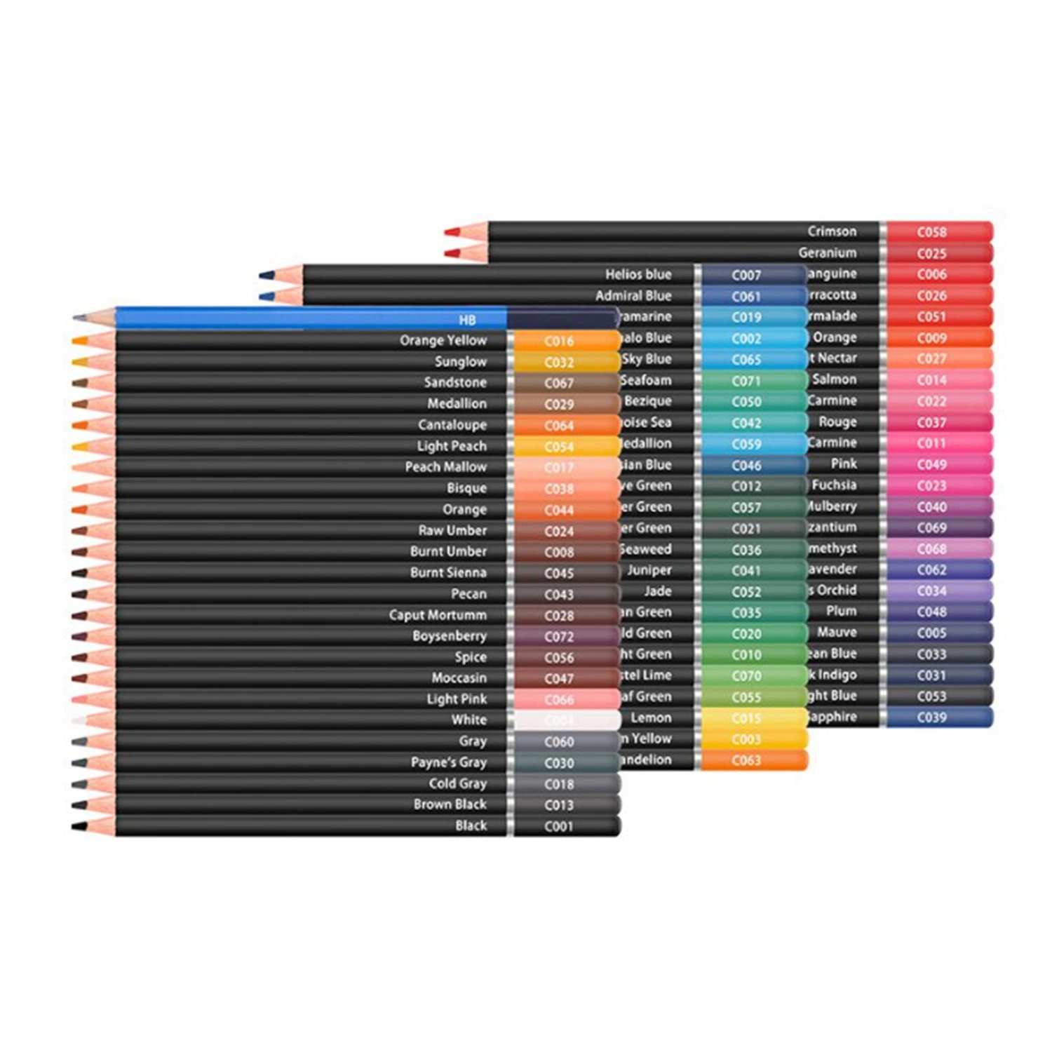 72 Colored Pencils with Eraser Pencil Sharpener Strong Colouring Easy to Grip Oily Color Pencil for Child