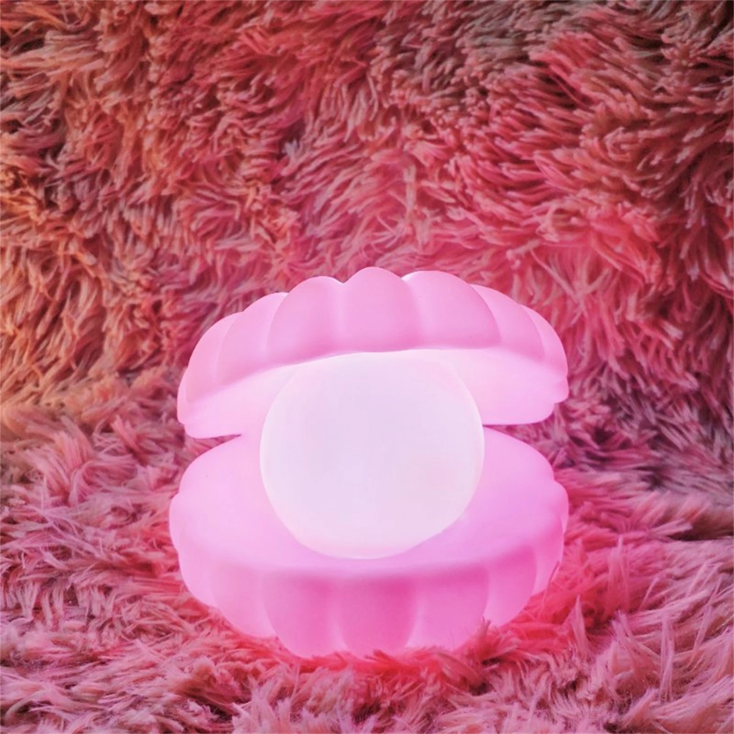 Pearl Shell Night Light Exquisite Pearl Shell Night Light Hand Made DIY Crafts Gift Home Decoration Pink