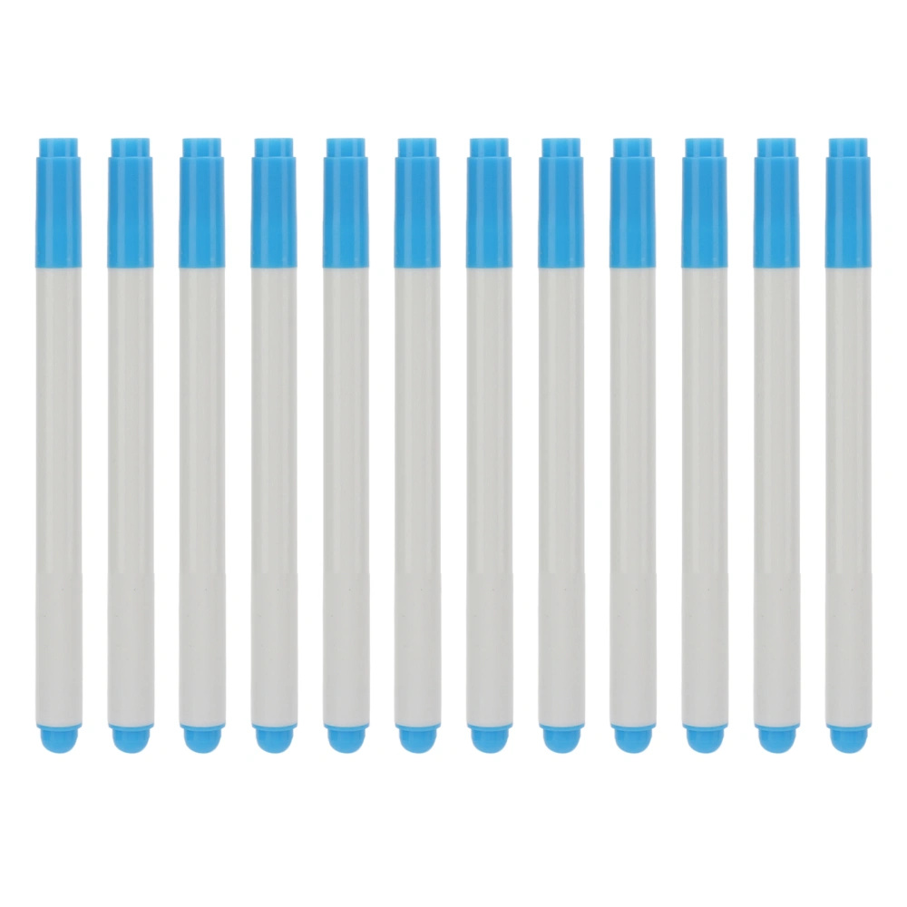 12 Pcs Water Soluble Pen Washable Faded Water Soluble Pens Sewing Embroidery Fabric Marking MarkerBlue Water Soluble Pen