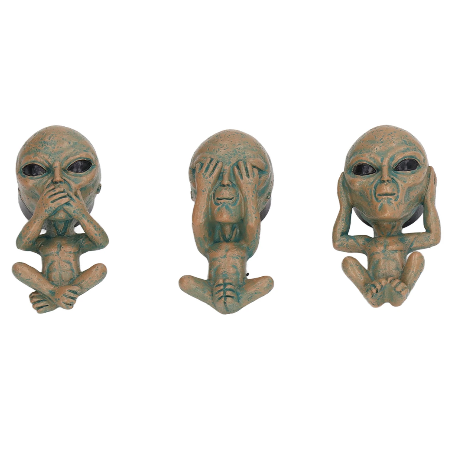 3 Piece Car Air Vent Clips Alien Shape Removable Rotatable Resin Car Smell Air Freshener for Automobile