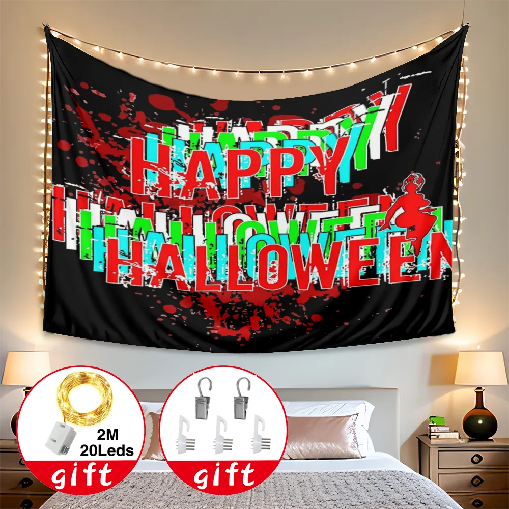 Halloween Decorative Tapestry, Witch Tapestry, for Bedroom Home Dorm Halloween Decor,#027