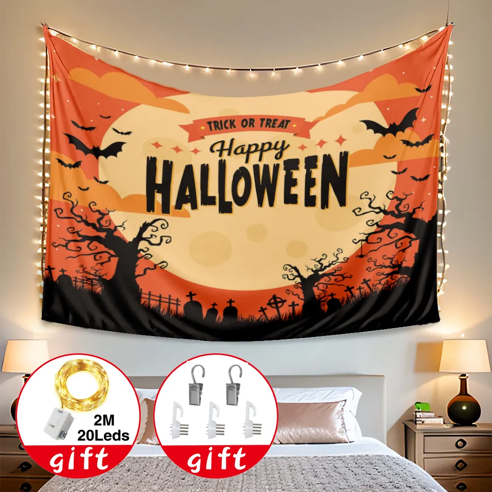 Halloween Decorative Tapestry, Spider Web Tapestry, for Bedroom Living Room Dorm Holiday Party,#224