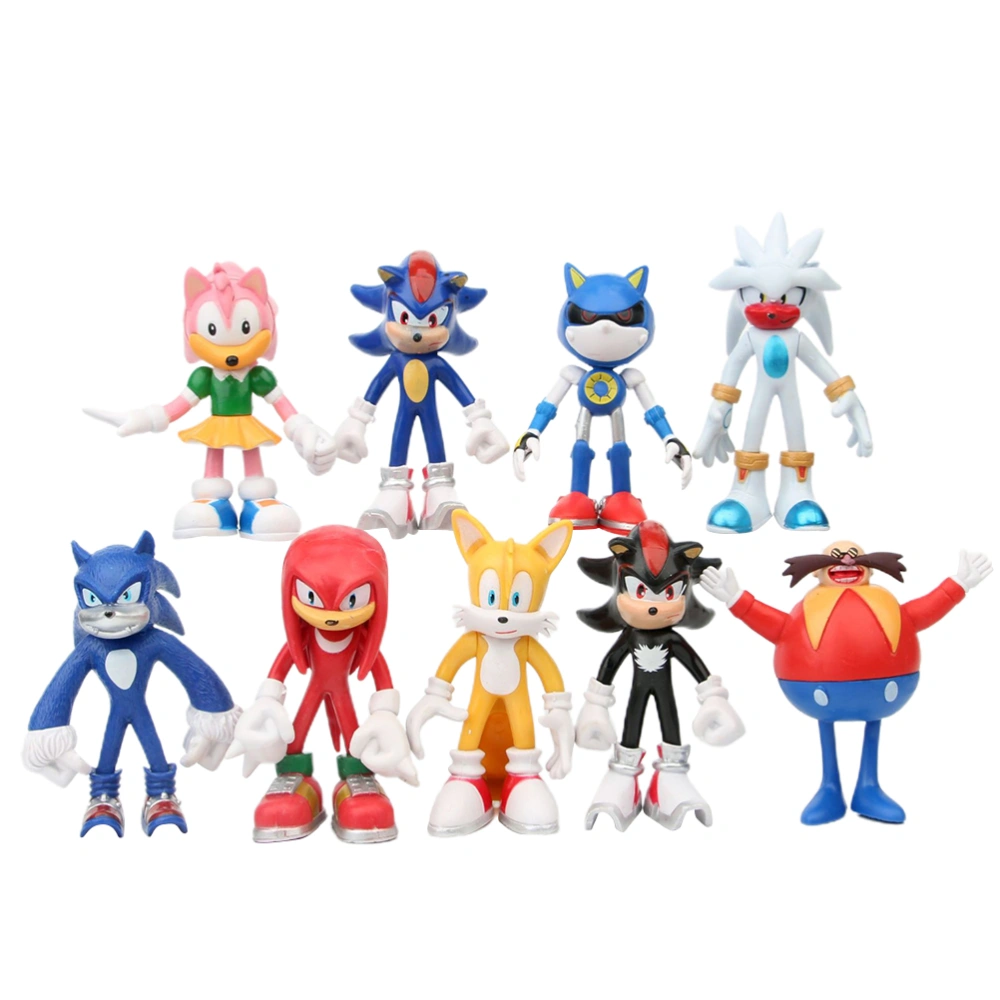 9Pcs Anime Game Figure Toys Set Hot Game Statue Model PVC Doll Ornament for Bedroom Bedside Living Room