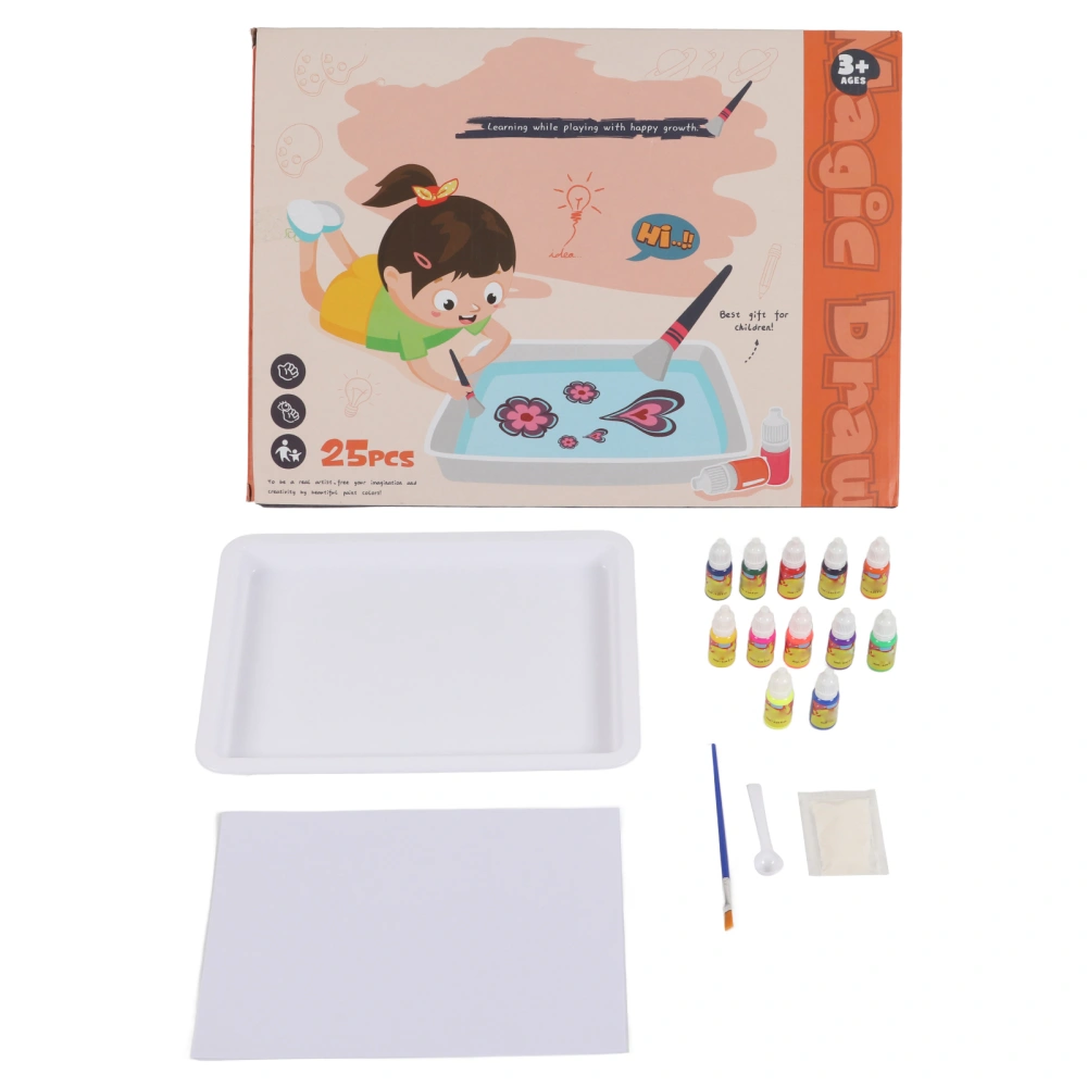 Marble Painting Kit Children's Water Extension Paint Marble Painting Set Toy Gift for Kids Children