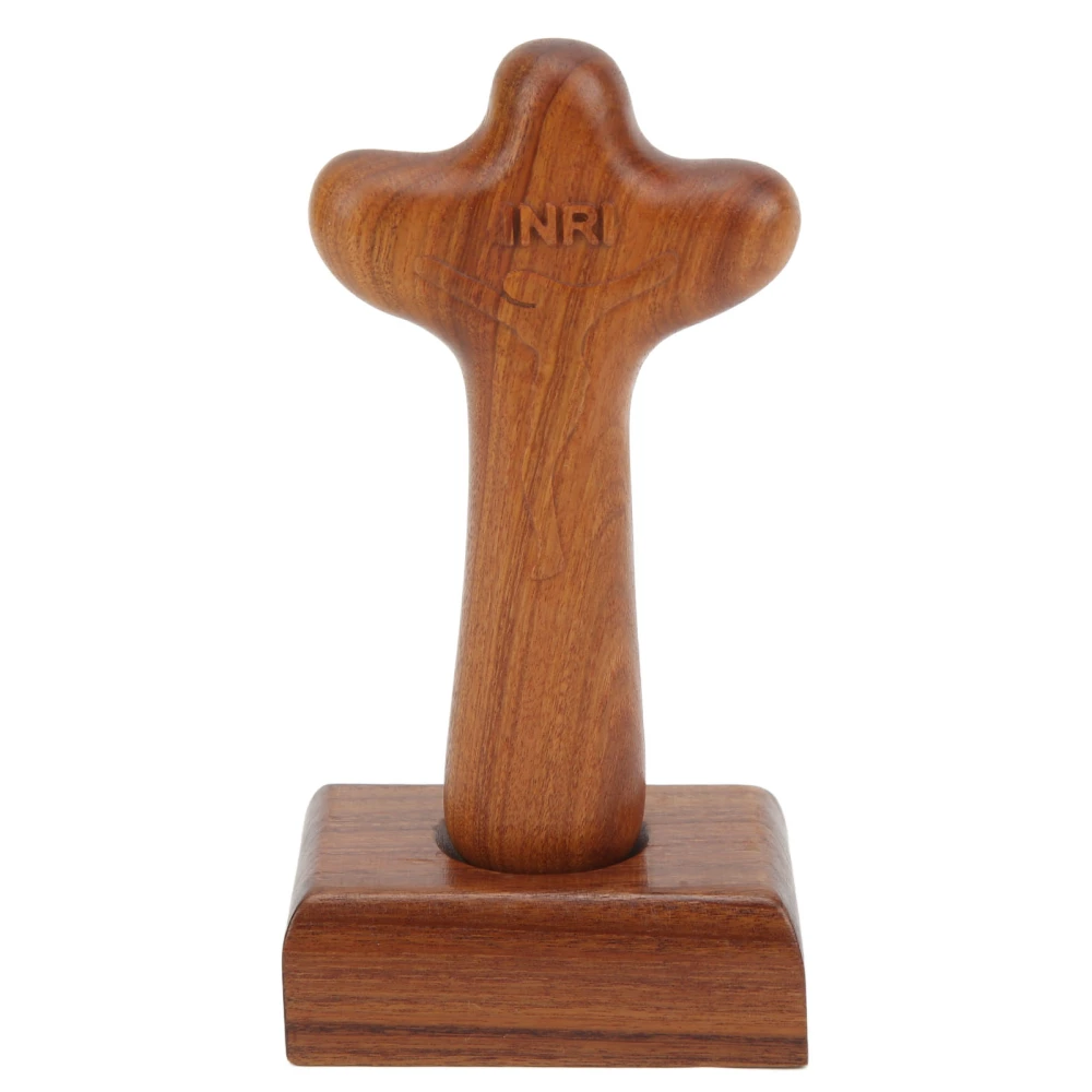 Wood Cross Tabletop Decor Hand Crafted Surface Polishing Sturdy Durable Australia Rosewood Rustic Cross Ornament Large