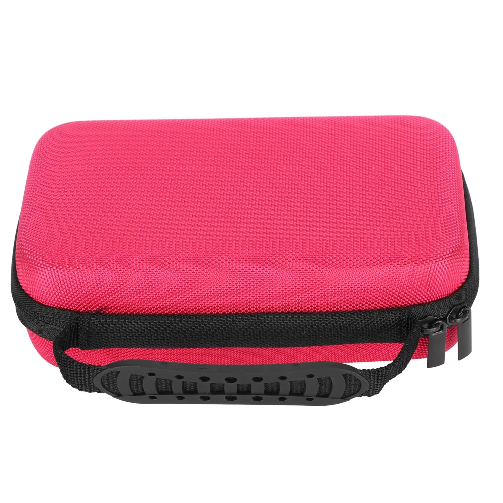 Stationery Bag MultiFunction Portable MultiPurpose LargeCapacity Pens Storage Case(Rose Red )