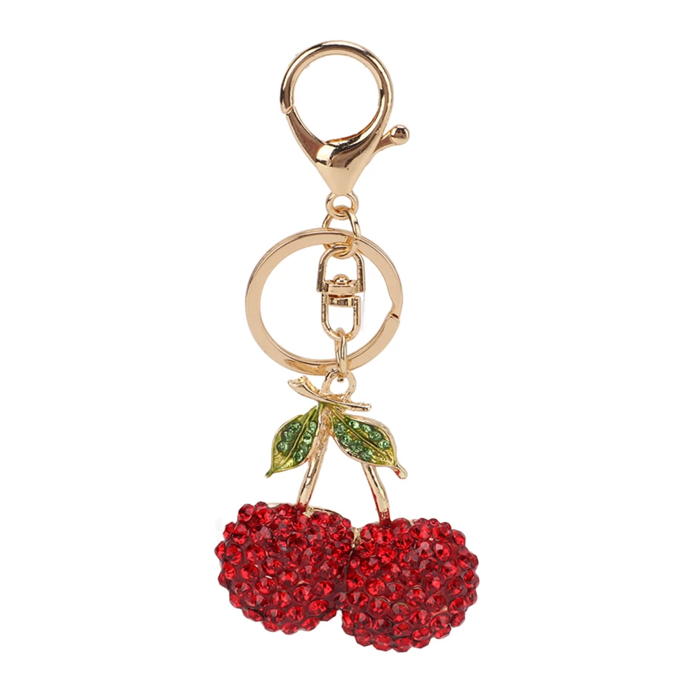 Cherry Keychain Cherry Shape Cute Fashion Car Keychain with Key Rings Hook Cute Keychain for Handbag Decor for Birthday Red