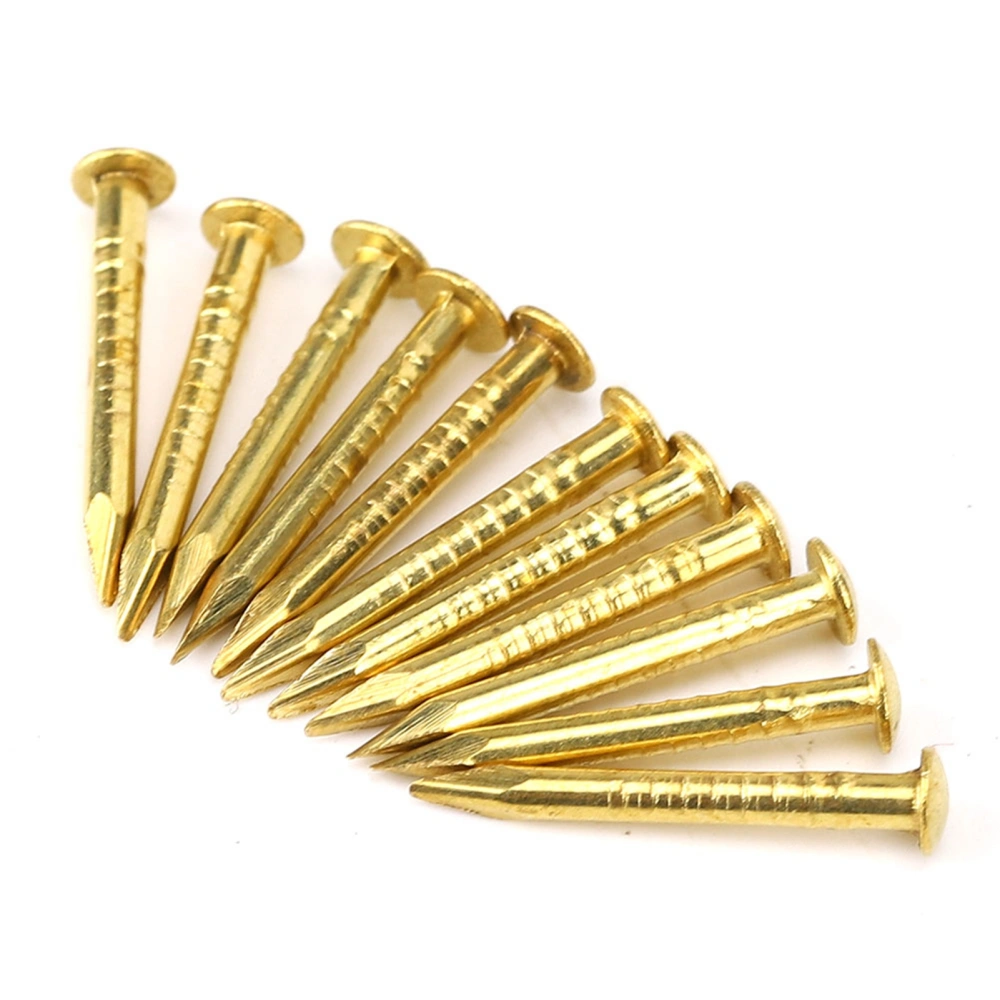 100Pcs Round Head Nail Brass Furniture Hinge Hardware Accessories 10mm/15mm/18mm/22mm15mm Length