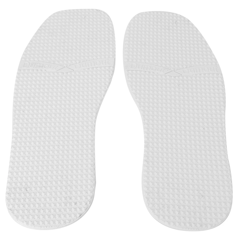 A Pair Leather Shoes Anti Skid Wear Resistant Shoes Sole Raised Grain Rubber Shoes Sole(White)